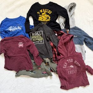 3T Long Sleeve Kids Graphic Tees Hoodie Bundle Assortment Lot